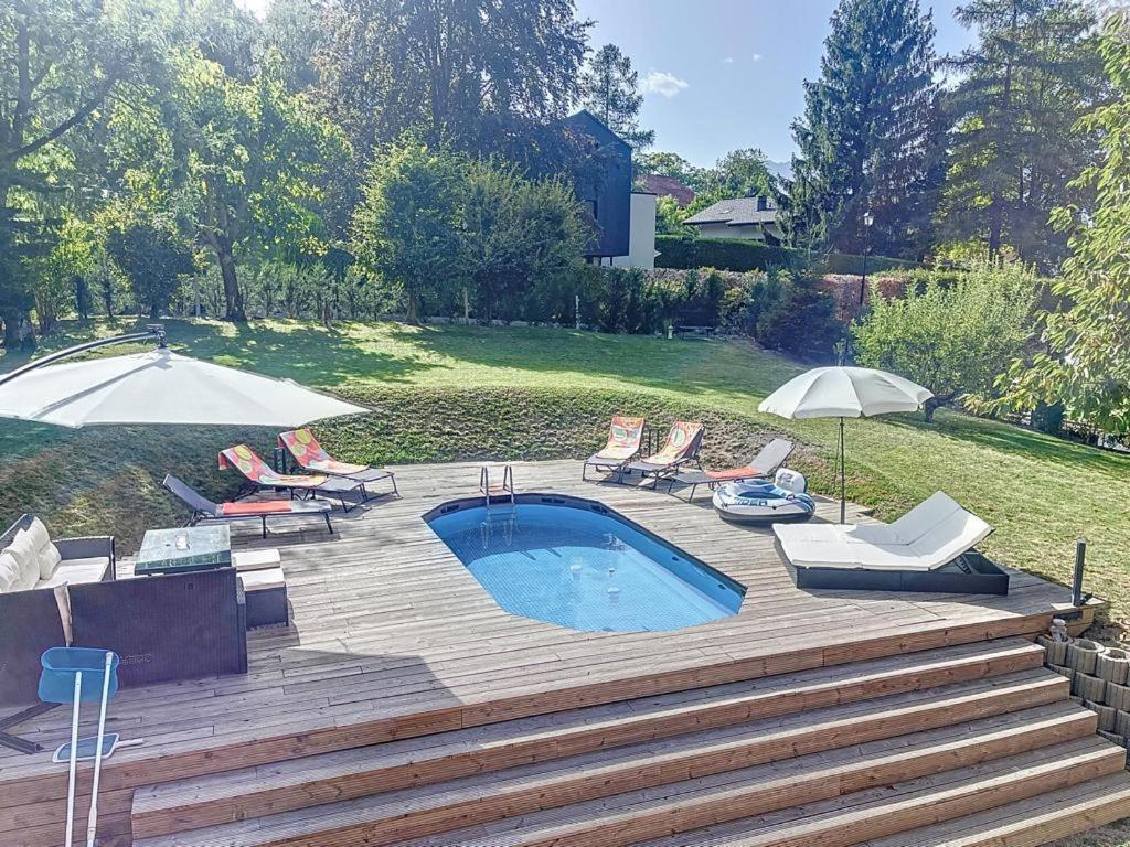 Appartement Moderne Avec Terrasse Et Piscine A Chatel Sur Bex Zewnętrze zdjęcie
