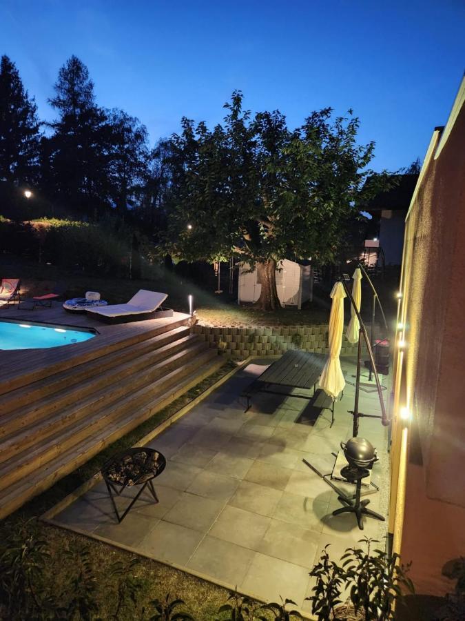 Appartement Moderne Avec Terrasse Et Piscine A Chatel Sur Bex Zewnętrze zdjęcie