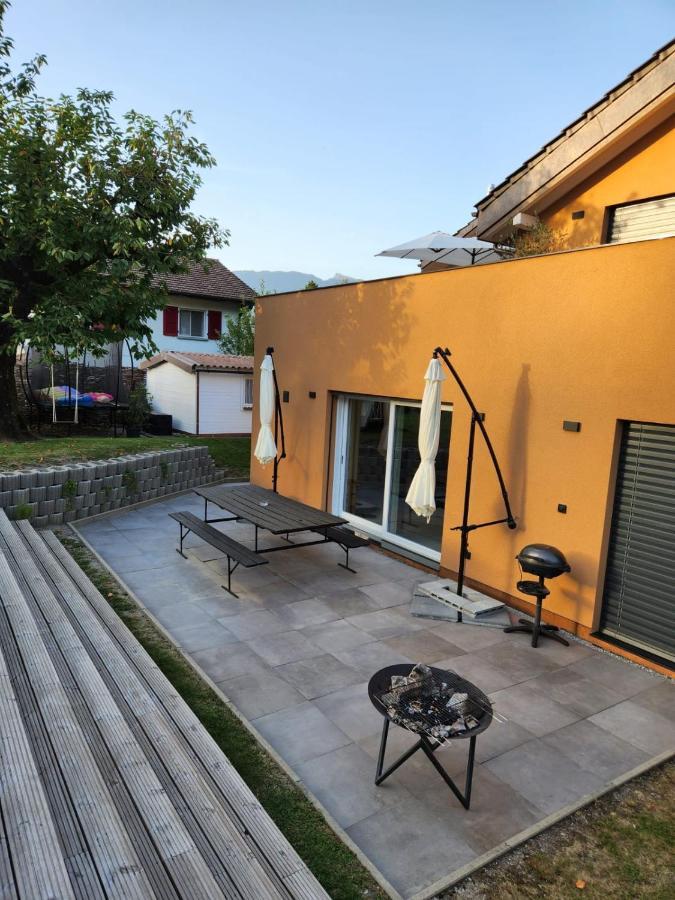Appartement Moderne Avec Terrasse Et Piscine A Chatel Sur Bex Zewnętrze zdjęcie