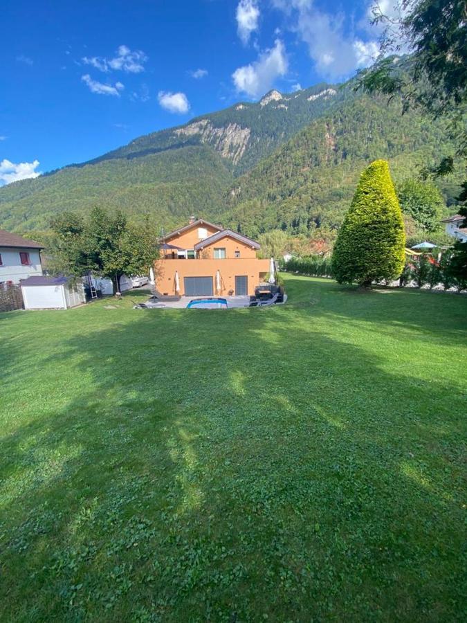 Appartement Moderne Avec Terrasse Et Piscine A Chatel Sur Bex Zewnętrze zdjęcie
